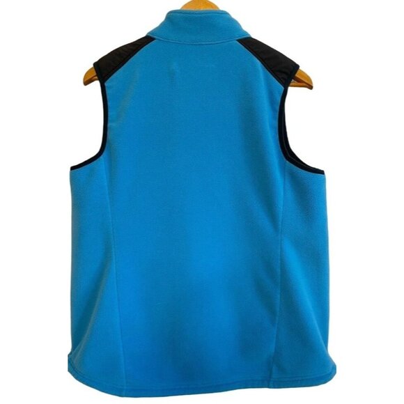 LL Bean Vest Unisex Large Turquoise Fleece Outdoor - Picture 2 of 4